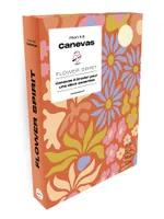 Mon kit canevas - Flower spirit, Canevas à broder pour une déco seventies