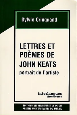 Lettres et poèmes de john keats, portrait de l'artiste