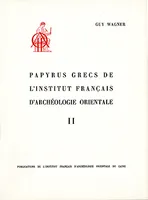 PAPYRUS GRECS DE L'IFAO II