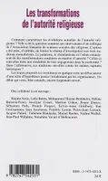 Les transformations de l'autorité religieuse, [colloque annuel de l'Association française de sciences sociales des religions, Paris, 5-6 février 2001]