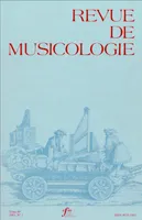 Revue de musicologie tome 89, n° 1 (2003)