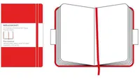 Carnet blanc - Grand format - Couverture rigide rouge