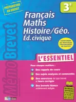 MémoBrevet  L'Essentiel  Français / Maths / Histoire-Géographie 3e