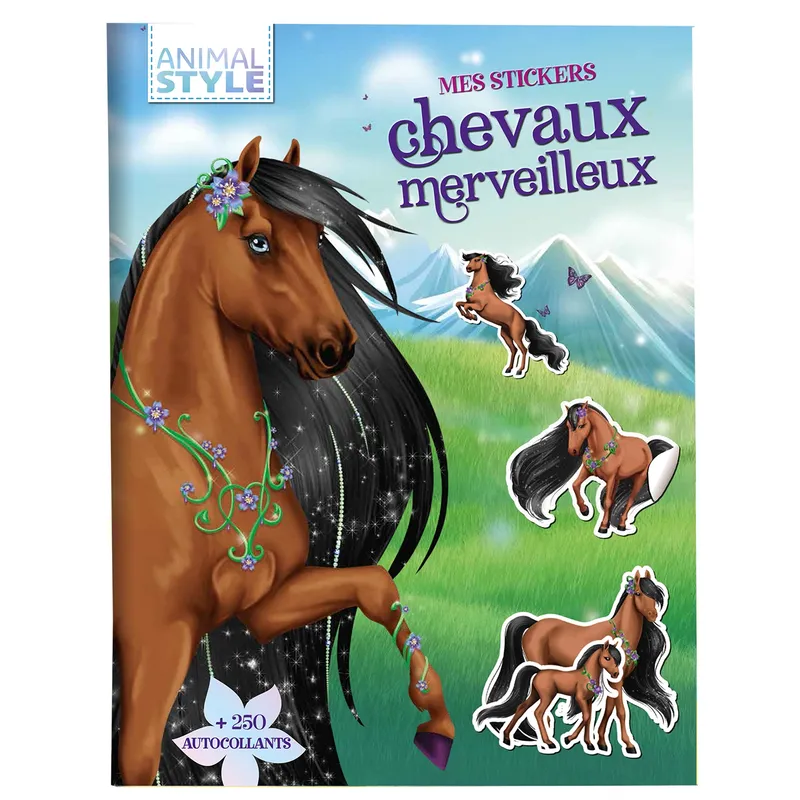 Jeux et Jouets Loisirs créatifs Pochettes créatives Stickers et gommettes Animal Style - Mes stickers chevaux merveilleux Christine Alcouffe