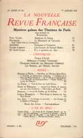 La Nouvelle Revue Française N° 256 (Janvier 1935)
