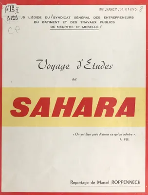Voyage d'études au Sahara