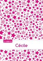 Le cahier de Cécile - Petits carreaux, 96p, A5 - Constellation Rose