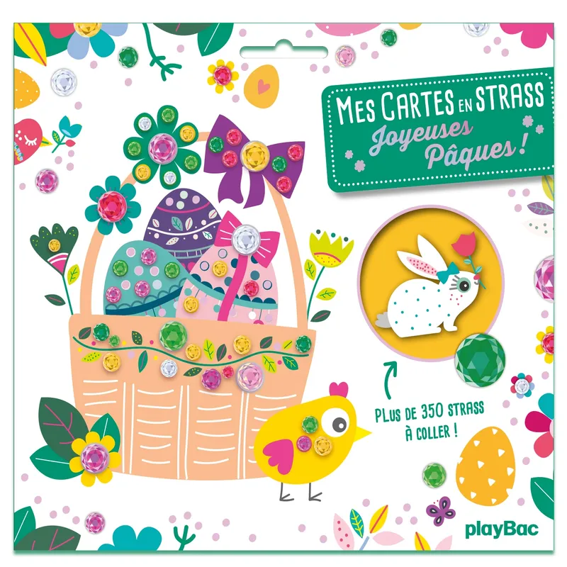 Livres Jeunesse Loisirs et activités Mes cartes en strass - Joyeuses Pâques !, 400 stickers Magali Fournier