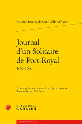 Journal d'un Solitaire de Port-Royal, 1655-1656