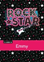 Le cahier d'Emmy - Petits carreaux, 96p, A5 - Rock Star