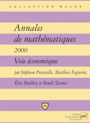 Annales de mathématiques 2000, voie économique