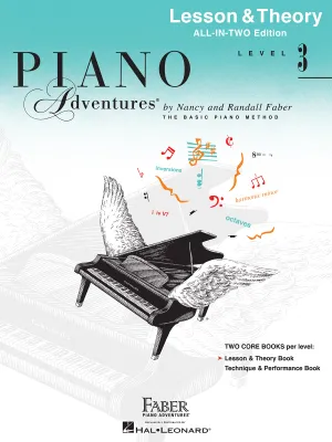 Piano Adventures All-In-Two Level 3 Lesson/Theory, Lesson & Theory - Anglicised Edition