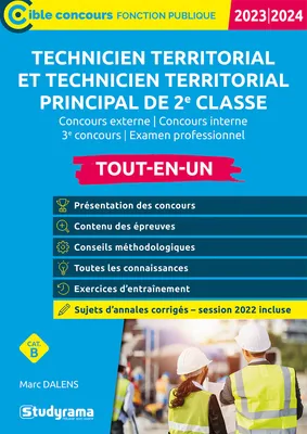 Technicien territorial et technicien territorial principal de 2e classe - Tout-en-un - Catégorie B - Concours 2023-2024