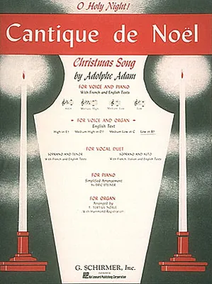 Cantique de Noel (O Holy Night), Low Voice (B-Flat) and Organ