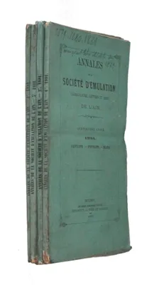 Annales de la Société d'émulation de l'Ain (14e année) (4 volumes)