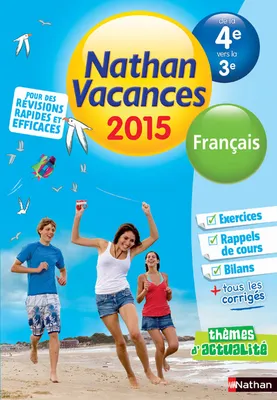 Cahier de vacances 2015 Français 4e/3e