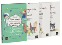 Premiers livres à lire seul, lecture phonétique Montessori, Coffret premiers livres à lire seul 3 histoires de Malo,Valère & Victoria Niv.3 Pédagogie Montessori