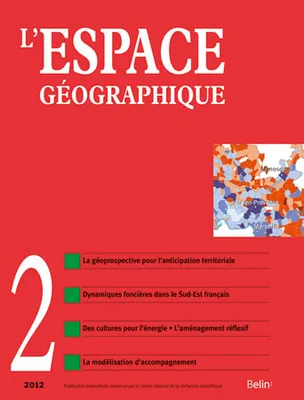 L'Espace Géographique n° 2, <SPAN>juin 2012</SPAN>