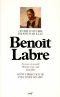 Benoît Labre, errance et sainteté, histoire d'un culte, 1783-1983