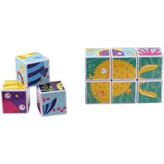 9 CUBE MAGNETIQUES - ANIMAUX MARINS