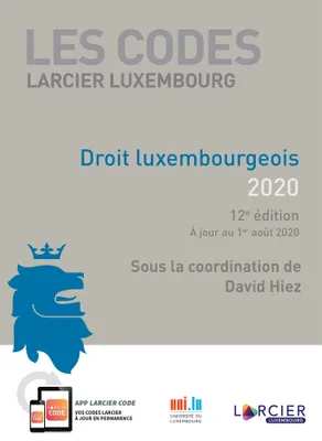 Code Larcier Luxembourg - Droit luxembourgeois 2020