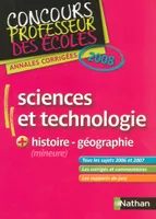 CONCOURS PROFESSEUR DES ECOLES SCIENCES ET TECHNO 2008