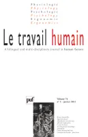 Le travail humain 2011 - vol. 74 - n° 1