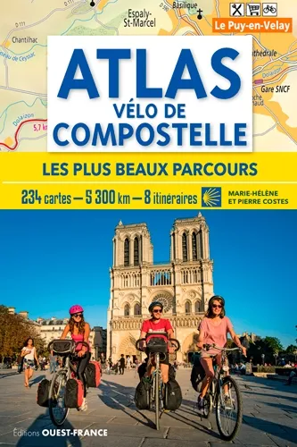 Livres Loisirs Voyage Guide de voyage Atlas vélo de Compostelle - Les plus beaux parcours Marie-Hélène Costes