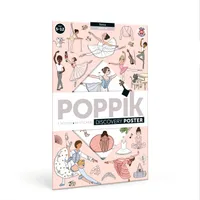 Poppik La danse, 1 poster + 64 stickers repositionnables