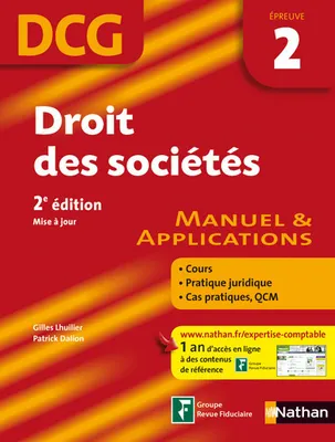 2, Droit des sociétés, DCG, épreuve 2 : manuel & applications 2e ed, manuel & applications