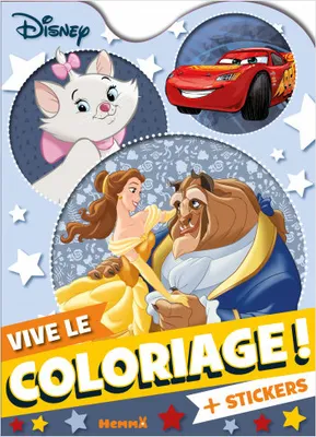 Disney - Vive le coloriage ! (Belle et la Bête, Marie, Flash Mc Queen) + stickers