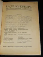 Lot de 11 numéros de la revue 'La Jeune Europe, revue de la jeunesse universitaire européenne' (n°4,6, 7, 8, 11, 12 (1942) et n°1/2 (1943))