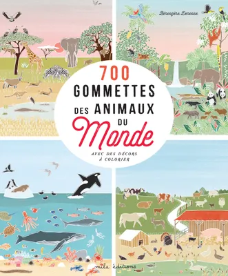 700 gommettes des animaux du monde, avec des décors à colorier