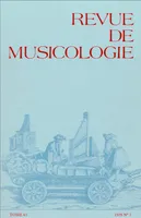 Revue de musicologie tome 65, n° 1 (1979)