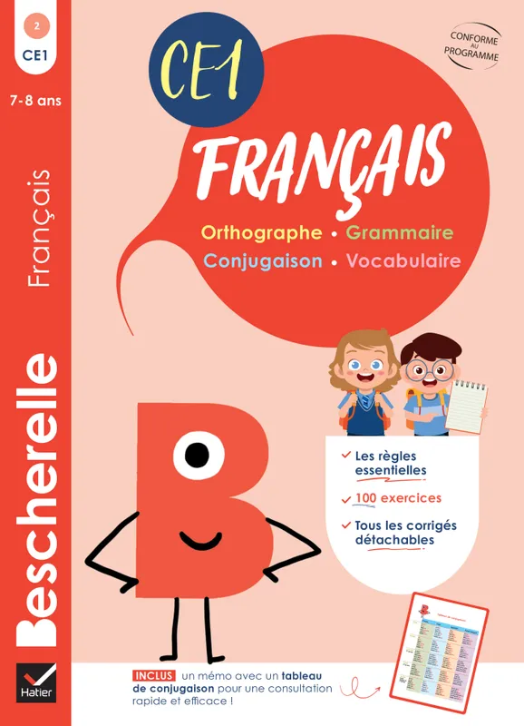 Livres Scolaire-Parascolaire Primaire Bescherelle français CE1 - 7 ans, Mon cahier d'entraînement français Véronique Virzi-Roustan
