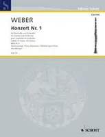 Concert pour clarinette n° 1 en fa mineur, Nach dem Text der Gesamtausgabe. WeV N. 11. clarinet and orchestra. Réduction pour piano avec partie soliste.