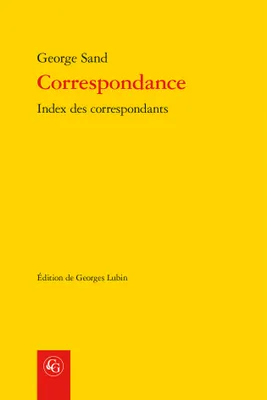 Correspondance, 26, George Sand, Correspondance
