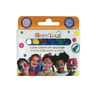 boite 6 crayons maquillage jumbo couleur basique