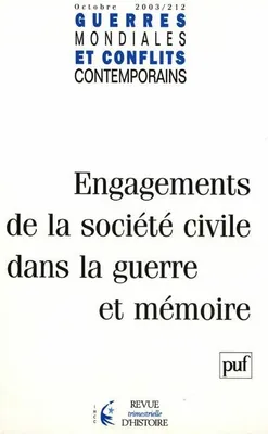 GMCC 2003, n° 212, Engagements de la société civile dans la guerre et mémoire