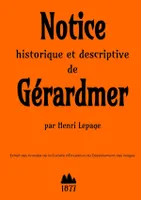 Notice historique et descriptive de Gérardmer