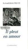 Livres Littérature et Essais littéraires Poésie Il pleut en amour Richard Brautigan