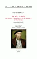 Recueil inédit offert au connétable de Montmorency en mars 1538 (manuscrit de Chantilly)