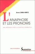 L'anaphore et les pronoms, Une introduction à la syntaxe générative