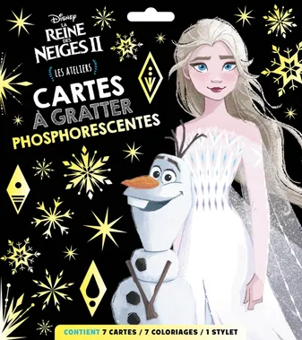 LA REINE DES NEIGES 2 - Les Ateliers Disney - Cartes à gratter phosphorescentes - Disney