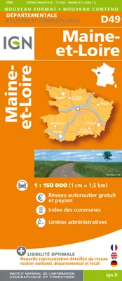 [France] départementale, D31, Aed D49 Maine-Et-Loire  1/150.000