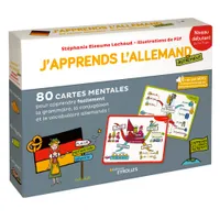 J'apprends l'allemand autrement - Niveau débutant, 80 cartes mentales pour apprendre facilement la grammaire, la conjugaison et le vocabulaire allemands avec livret explicatif