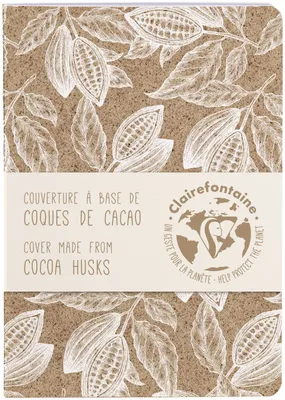 Carnet Piqué Cousu Fil couverture Papier à base de Coques de Cacao - A6 10,5x14,8 cm 96 Pages Lignées papier Ivoire 90g - 3 visuels
