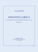 Sonatina lirica, Pour clarinette en la (ou saxophone alto) et quatuor à cordes