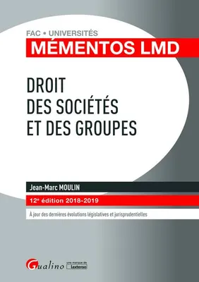 Droit des sociétés et des groupes / 2018-2019