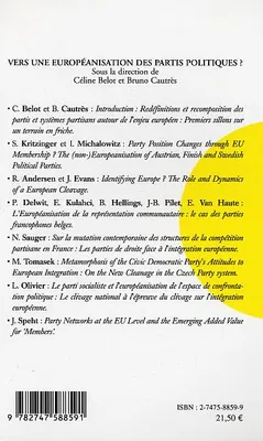 Vers une européanisation des partis politiques ?, (printemps 2005)